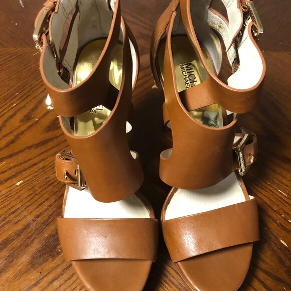 Michael Kors Shoes - Brown and Gold Michael Kors Heels